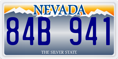 NV license plate 84B941