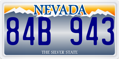 NV license plate 84B943