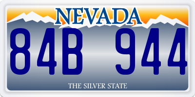 NV license plate 84B944