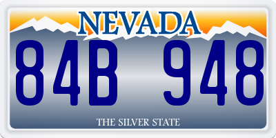 NV license plate 84B948