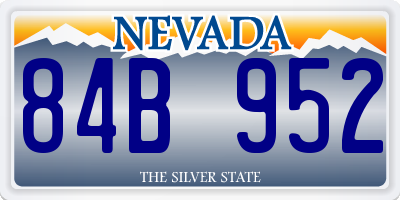 NV license plate 84B952