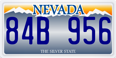 NV license plate 84B956