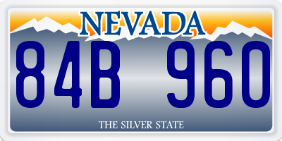 NV license plate 84B960