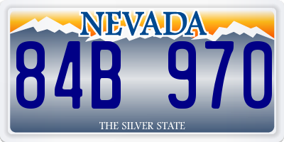 NV license plate 84B970