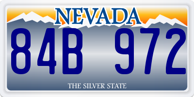 NV license plate 84B972