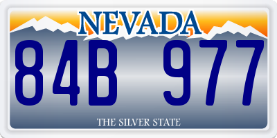 NV license plate 84B977