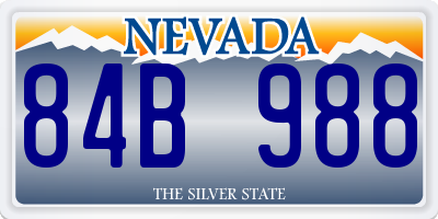 NV license plate 84B988