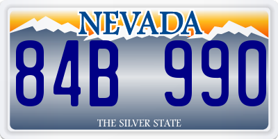 NV license plate 84B990