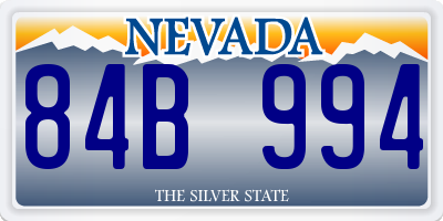 NV license plate 84B994