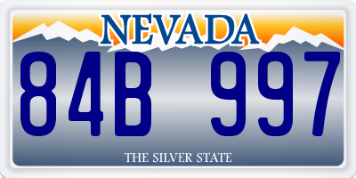 NV license plate 84B997