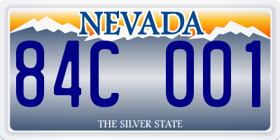NV license plate 84C001