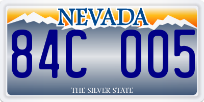 NV license plate 84C005
