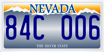 NV license plate 84C006