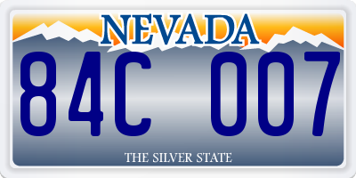 NV license plate 84C007