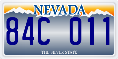 NV license plate 84C011