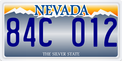 NV license plate 84C012