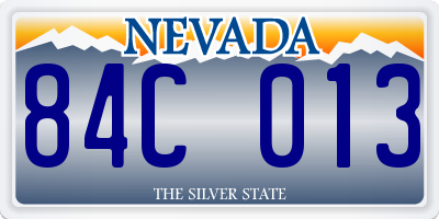 NV license plate 84C013