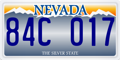 NV license plate 84C017