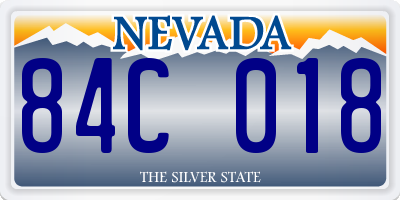 NV license plate 84C018