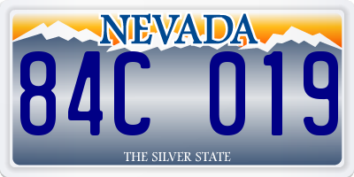 NV license plate 84C019