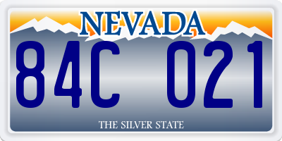 NV license plate 84C021