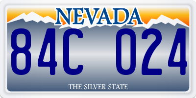 NV license plate 84C024