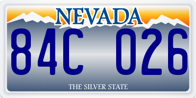 NV license plate 84C026