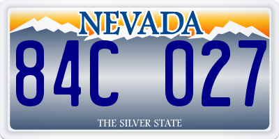 NV license plate 84C027