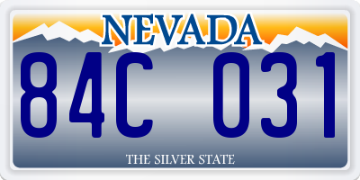 NV license plate 84C031