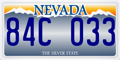 NV license plate 84C033