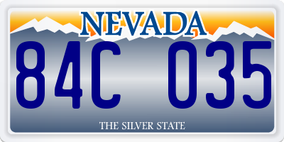 NV license plate 84C035
