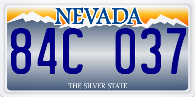 NV license plate 84C037