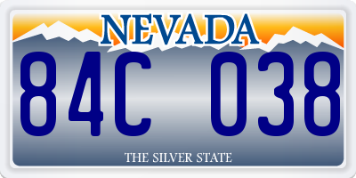 NV license plate 84C038