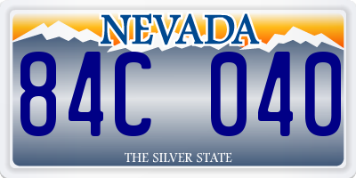 NV license plate 84C040