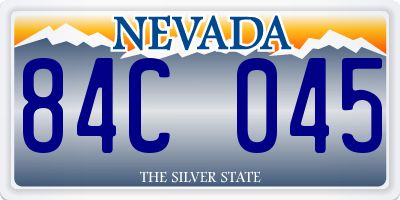 NV license plate 84C045