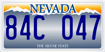 NV license plate 84C047