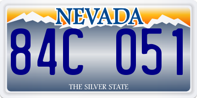 NV license plate 84C051