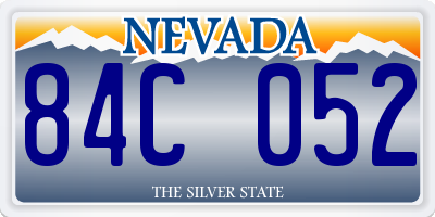 NV license plate 84C052