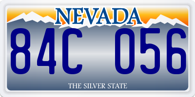 NV license plate 84C056