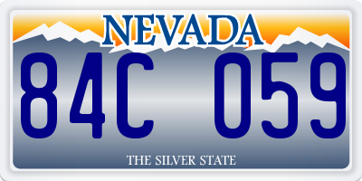 NV license plate 84C059