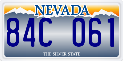 NV license plate 84C061