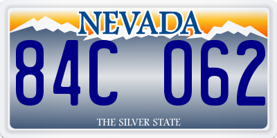 NV license plate 84C062