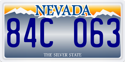 NV license plate 84C063