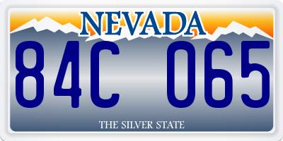 NV license plate 84C065