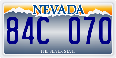 NV license plate 84C070