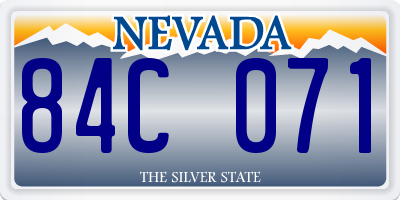 NV license plate 84C071