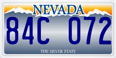 NV license plate 84C072