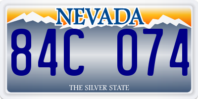 NV license plate 84C074