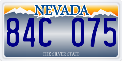 NV license plate 84C075