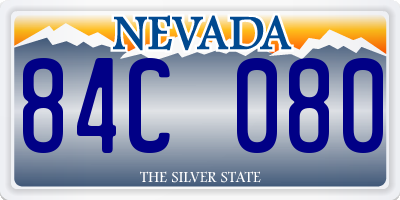 NV license plate 84C080